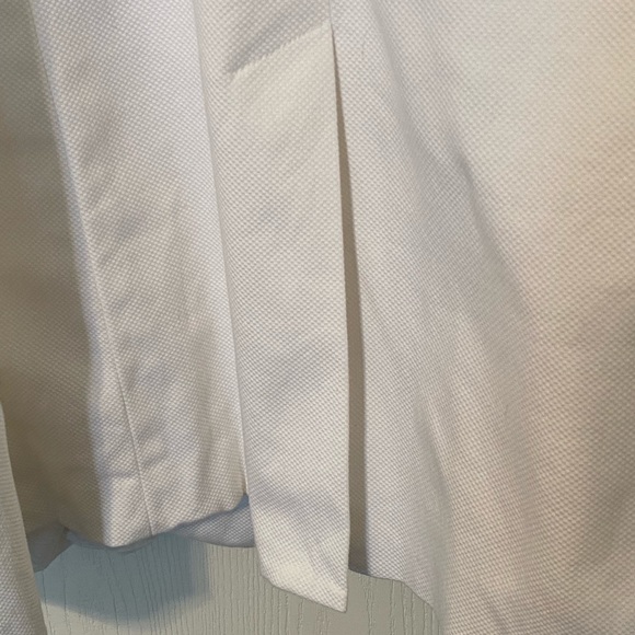 Victor Costa Collection White Embroidered Floral Duster Coat - Picture 7 of 8